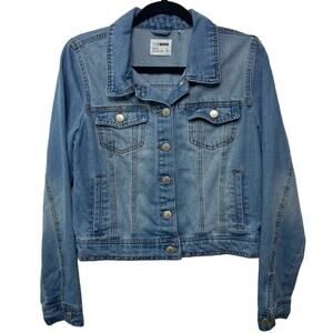 Cisono Denim Collection Jacket Button Front Long Sleeve Blue‎ Womens Size Large